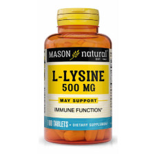 Амінокислота Mason Natural L-лізин 500мг, L-Lysine, 100 таблеток (MAV07211)