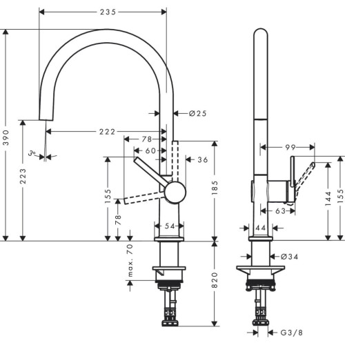 Змішувач Hansgrohe Talis M54 (72804670)