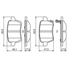 Гальмівні колодки Bosch 0986494802