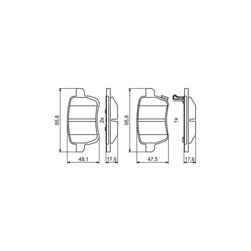 Гальмівні колодки Bosch 0986494802