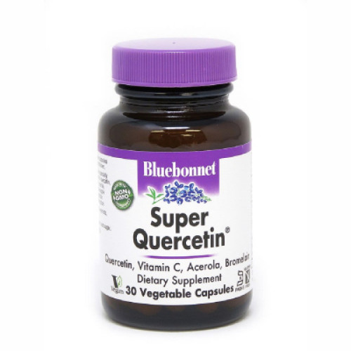 Антиоксидант Bluebonnet Nutrition Кверцетин, Super Quercetin, 30 вегетаріанських капсул (BLB-00550)