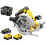 Дискова пила DeWALT 18В XR Li-Ion, диск 184х16 мм, 3.6 кг, 2x5Ah, кейс TSTAK (DCS570P2)