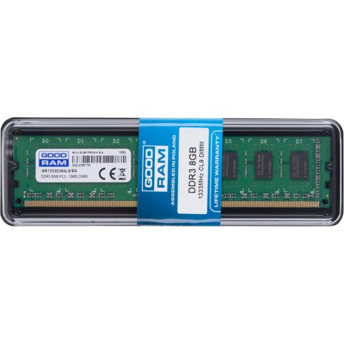 Модуль пам'яті для комп'ютера DDR3 8GB 1333 MHz Goodram (GR1333D364L9/8G)