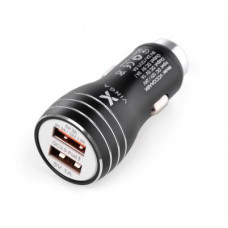 Зарядний пристрій Vinga QC3 Quick Dual USB Car Charger aluminium 18W Max (VCCQAABK)