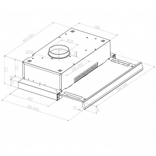 Витяжка кухонна Pyramida TLX1-50 WH