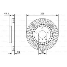 Гальмівний диск Bosch 0 986 479 T44