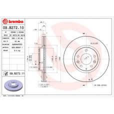 Гальмівний диск Brembo 09.B272.10