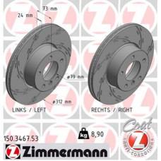 Гальмівний диск ZIMMERMANN 150.3467.53