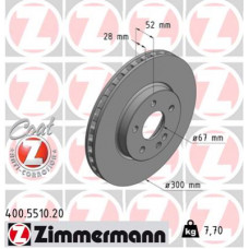 Гальмівний диск ZIMMERMANN 400.5510.20