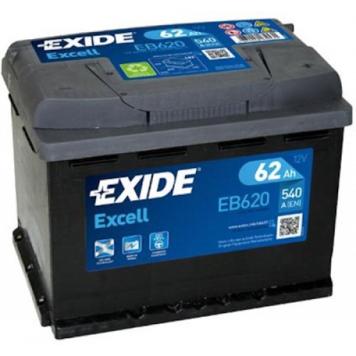 Акумулятор автомобільний EXIDE EXCELL 62A (EB620)