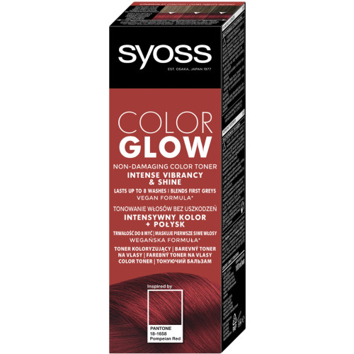 Відтінковий бальзам Syoss Color Glow Pompeian Red - Червоний 100 мл (9000101678383)