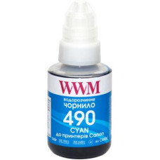 Чорнило WWM Canon GI-490, 140г Cyan (C490C)