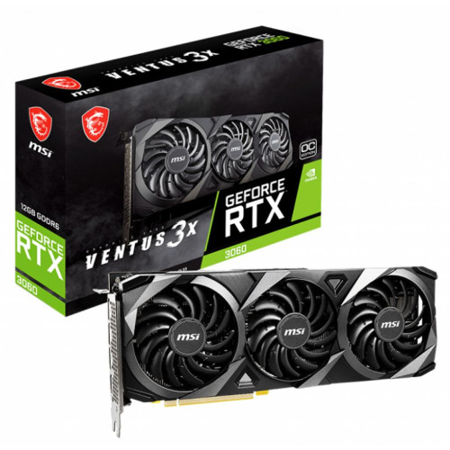 Відеокарта MSI GeForce RTX3060 12Gb VENTUS 3X OC LHR (RTX 3060 VENTUS 3X 12G OC LHR)