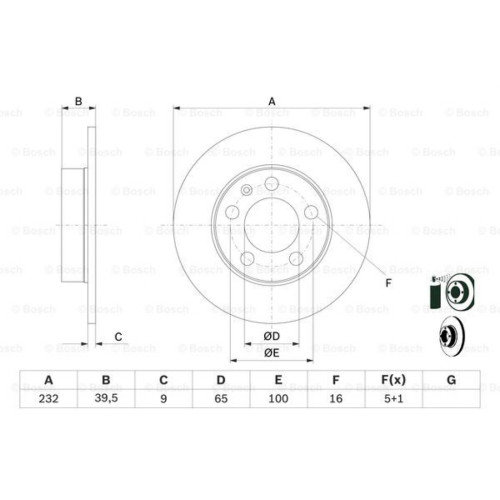 Гальмівний диск Bosch 0 986 478 868