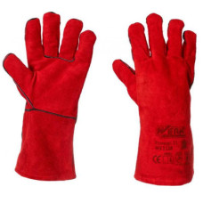 Захисні рукавички WERK замшеві (червоні) з підвіскою (68083)