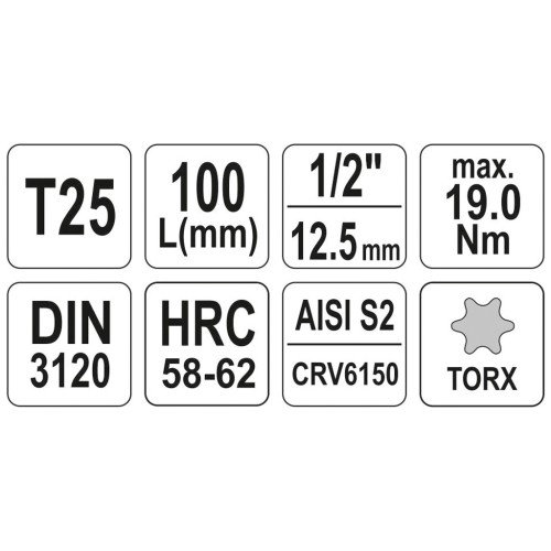 Головка торцева Yato зі вставкою TORX (YT-04321)