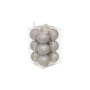 Прикраса декоративна Jumi 12шт, 4 см, пластик, срібний з блискітками (5900410791121)