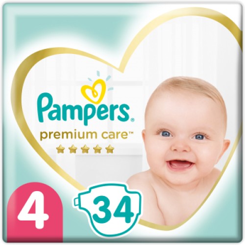 Підгузки Pampers Premium Care Maxi Розмір 4 (9-14 кг) 34 шт (8001090379368)