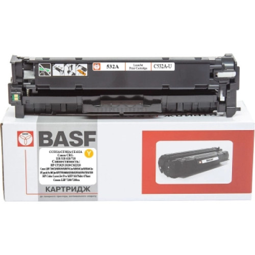 Картридж BASF HP CC532A/CF382A/CE412A, Canon 118/318/418/718 Yellow (BASF-KT-CC532A-U)