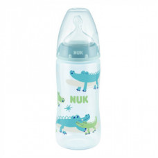 Пляшечка для годування Nuk First Choice Plus Крокодили 300 мл Синя (3952397)