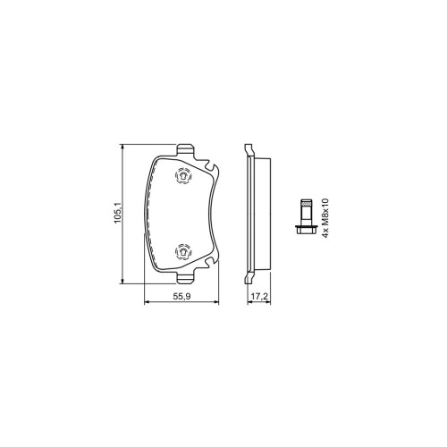 Гальмівні колодки Bosch 0 986 494 062