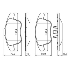 Гальмівні колодки Bosch 0 986 494 324