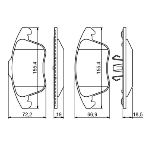 Гальмівні колодки Bosch 0 986 494 324