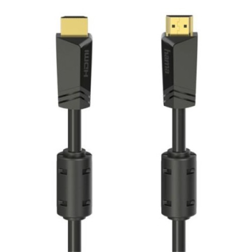 Кабель мультимедійний HDMI to HDMI 10.0m 4K Ethernet Gold Black Hama (00205009)