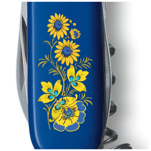 Ніж Victorinox Spartan Ukraine Blue "Квіти" (1.3603.2_T1050u)