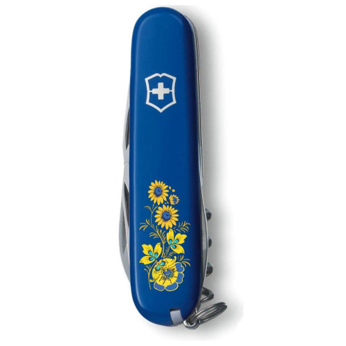 Ніж Victorinox Spartan Ukraine Blue "Квіти" (1.3603.2_T1050u)