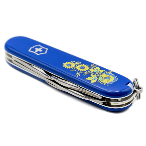 Ніж Victorinox Spartan Ukraine Blue "Квіти" (1.3603.2_T1050u)