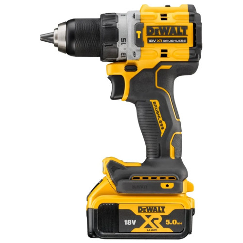 Шуруповерт DeWALT 18V XR Li-Ion 5Ah, 90 Нм, 0-650/0-2000 об/хв., кейс TSTAK (DCD805P2T)