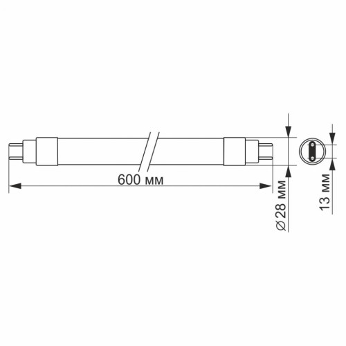 Лампочка Videx T8b 9W 0.6M 6200K 220V (VL-T8b-09066)