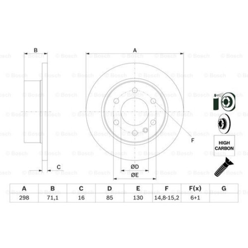 Гальмівний диск Bosch 0 986 479 295