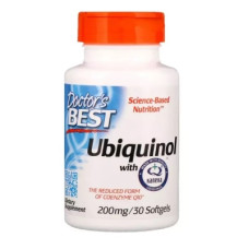 Антиоксидант Doctor's Best Убіхінол, Ubiquinol with Kaneka, 200 мг, 30 желатинових капс (DRB-00274)