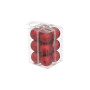 Ялинкова іграшка Jumi 12шт, 4 см, пластик, червоний з блискітками (5900410791152)