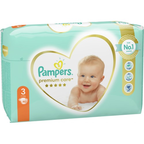 Підгузки Pampers Premium Care Midi Розмір 3 (6-10 кг) 40 шт (8001090379337)