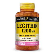 Амінокислота Mason Natural Лецитин 1200мг, Lecithin, 100 гелевих капсул (MAV05291)