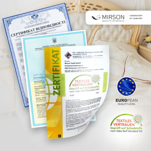 Простирадло MirSon Сатин Premium 3820 Calypso 180х220 см (2200001730601)