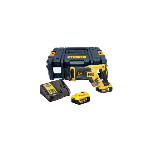 Шабельна пила DeWALT 18В XR Li-lon, безщіткова, 0 - 2900 хід/хв, 2x5Ah, ЗУ, кейс TSTAK (DCS367P2)