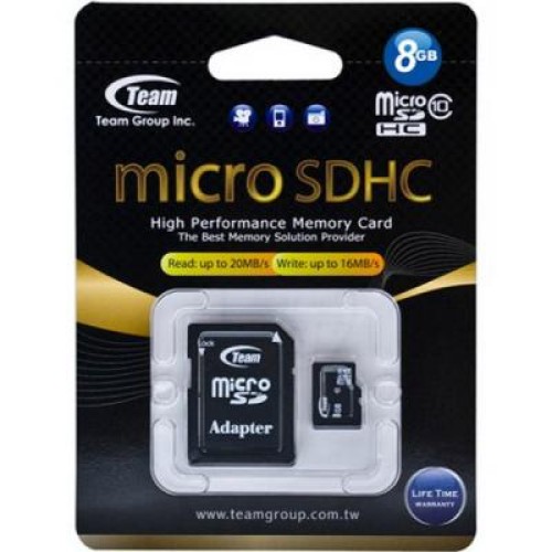 Карта пам'яті Team 8Gb microSDHC class 10 (TUSDH8GCL1003)
