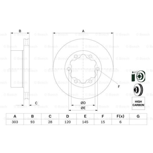 Гальмівний диск Bosch 0 986 479 296