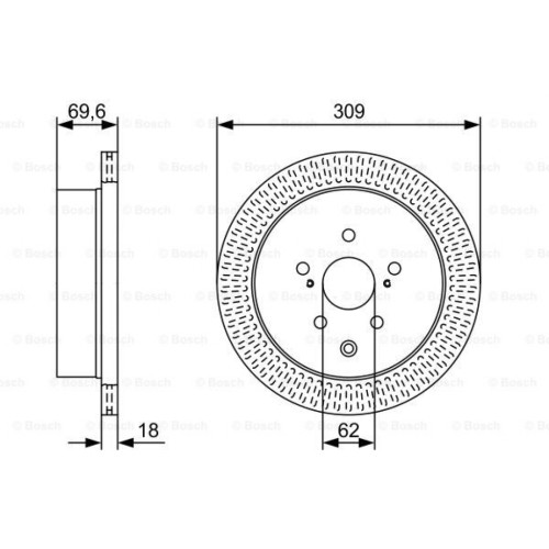 Гальмівний диск Bosch 0 986 479 T57