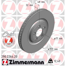 Гальмівний диск ZIMMERMANN 290.2264.20