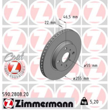 Гальмівний диск ZIMMERMANN 590.2808.20