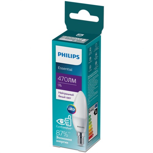 Лампочка Philips ESSLEDCandle 5W 470lm E14 840 B35NDFRRCA (929002968807)