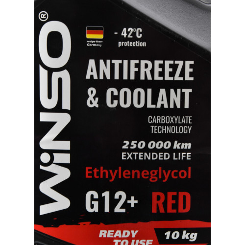 Антифриз WINSO COOLANT WINSO RED G12+ 10kg (881050)