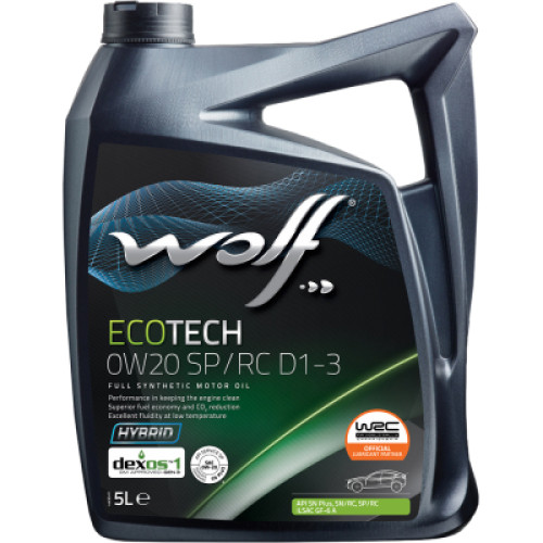 Моторна олива Wolf ECOTECH 0W20 SP/RC D1-3 5л (1049892)