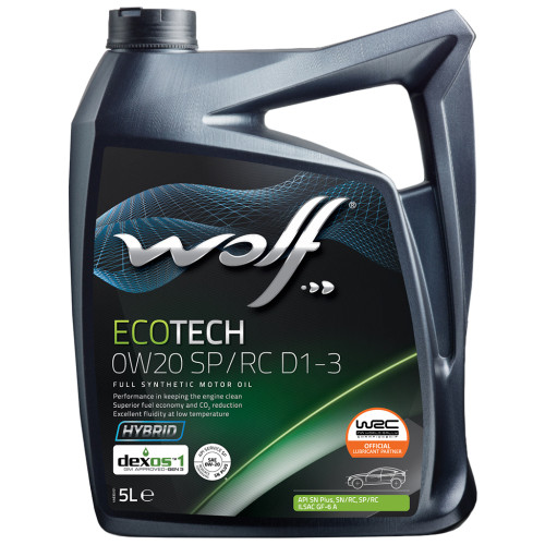 Моторна олива Wolf ECOTECH 0W20 SP/RC D1-3 5л (1049892)