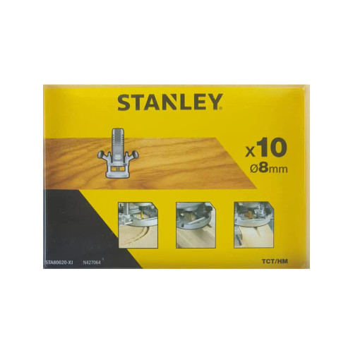 Набір фрез Stanley TCT 8 мм, 10 шт. (STA80020)